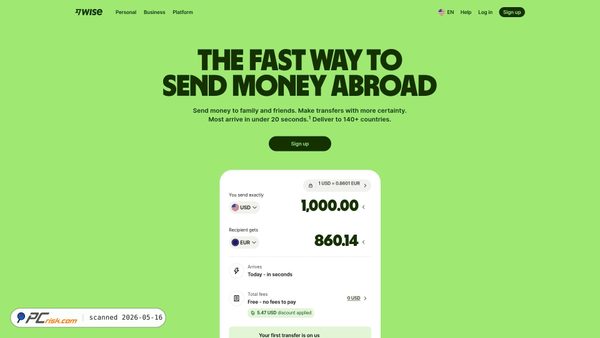wise.com screenshot