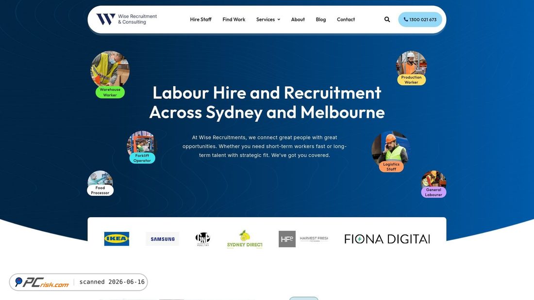 Screenshot di wiserecruitments.com.au