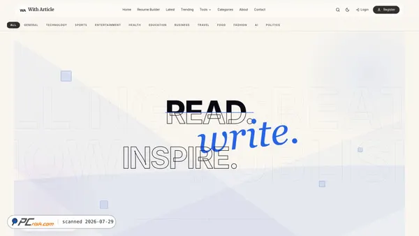 witharticle.com screenshot