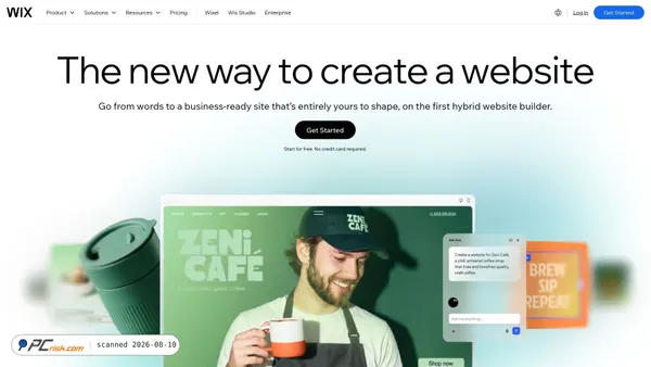 wix.com screenshot