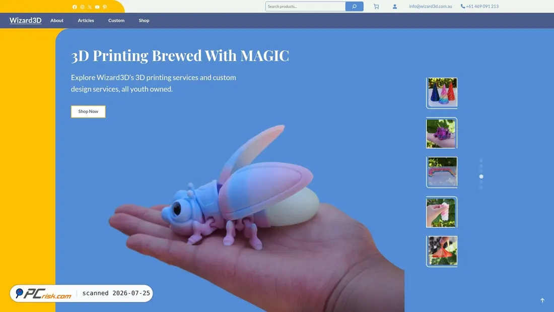 Screenshot of wizard3d.com.au