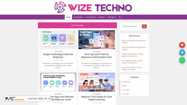 wizetechno.com Screenshot