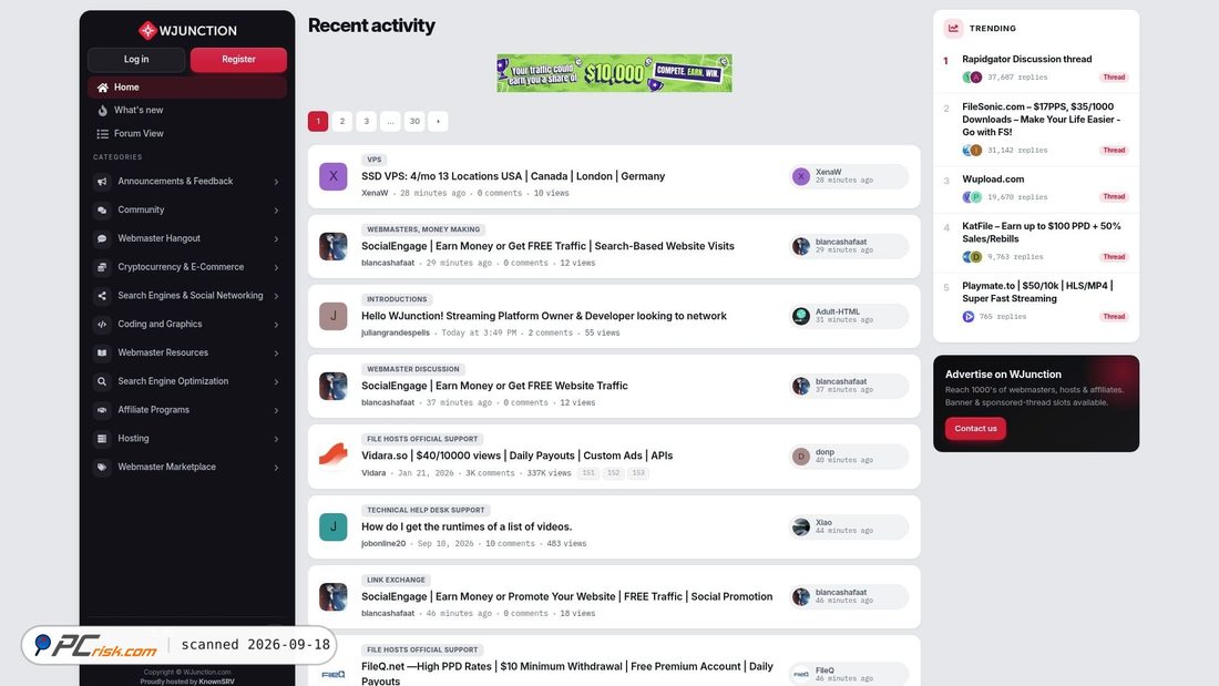 Captura de ecrã de wjunction.com