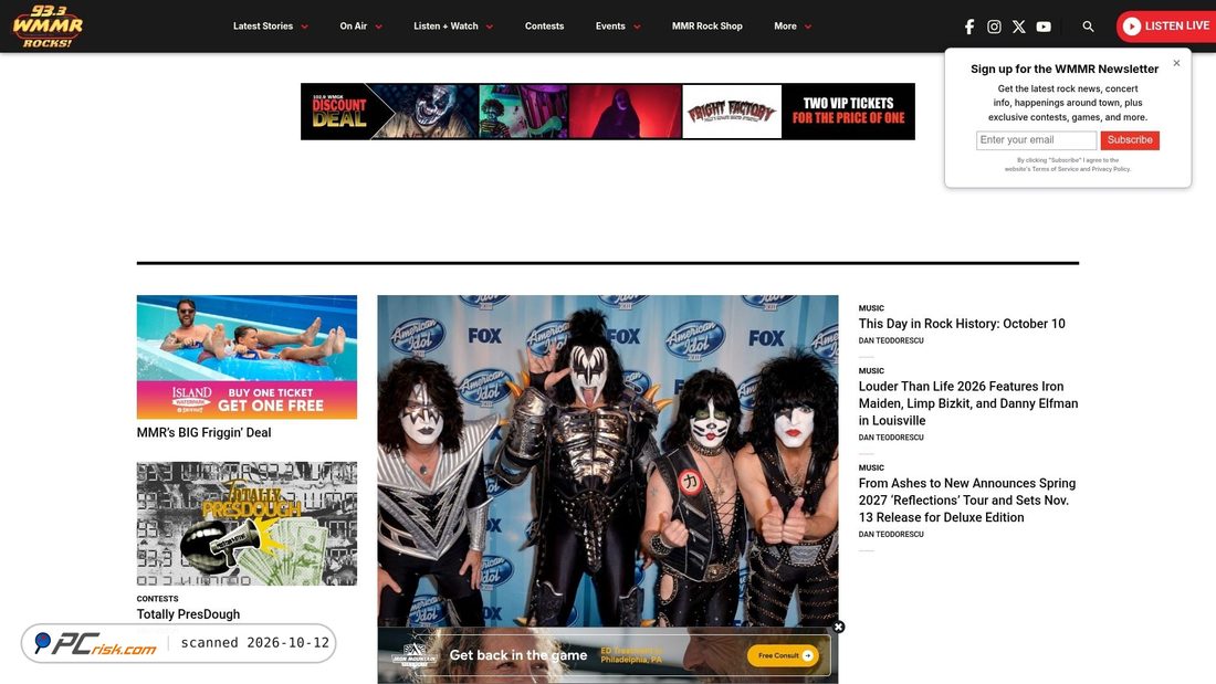 Captura de ecrã de wmmr.com