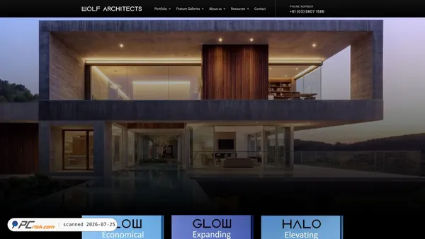 wolfarchitects.com.au screenshot