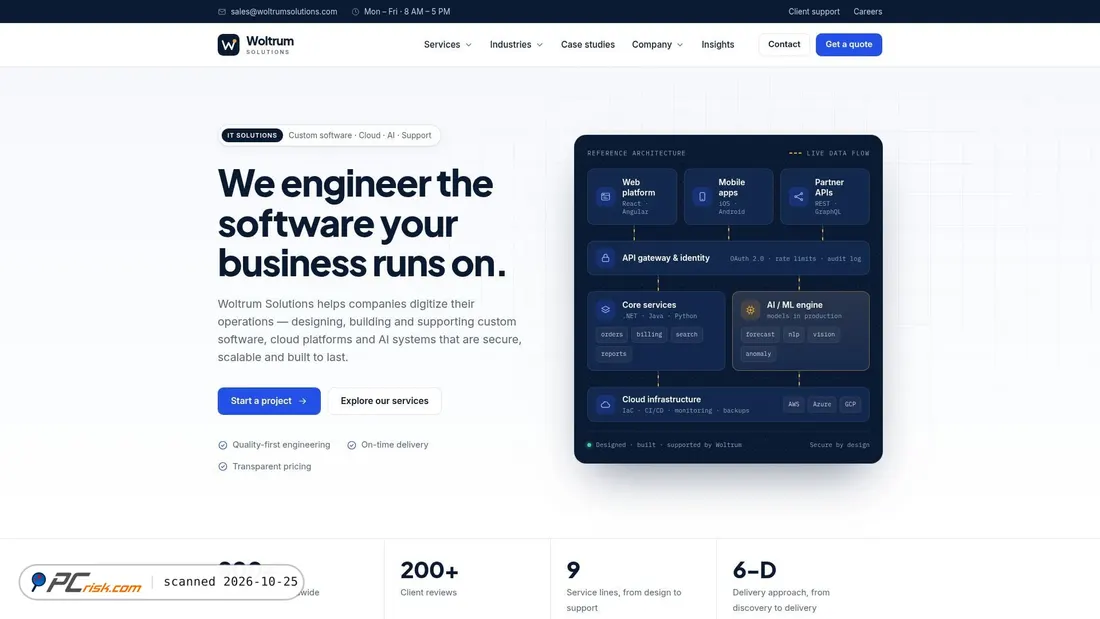 Screenshot of woltrumsolutions.com