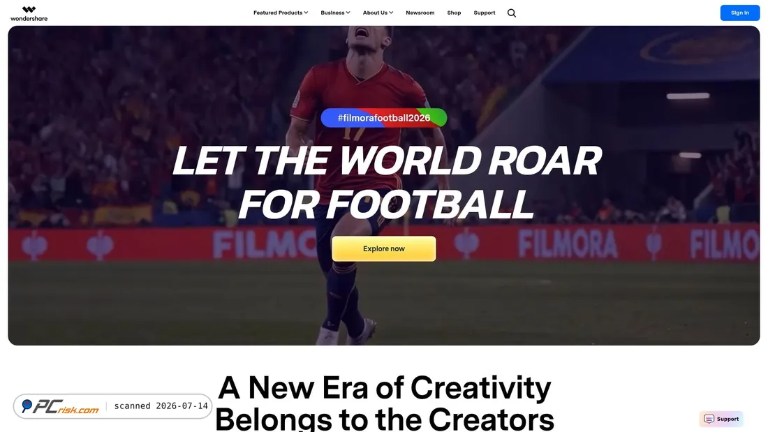 Screenshot of wondershare.com