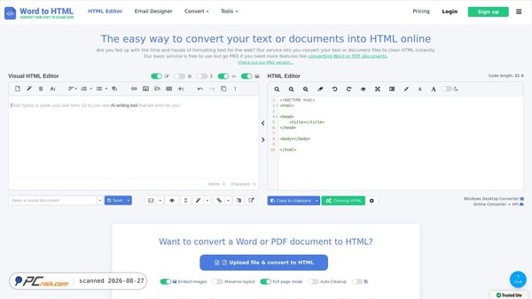 wordtohtml.net Screenshot