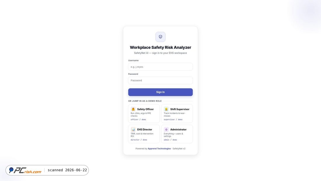 Screenshot of workplace-safety-analyzer.pages.dev