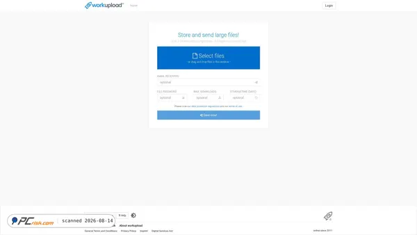 workupload.com screenshot
