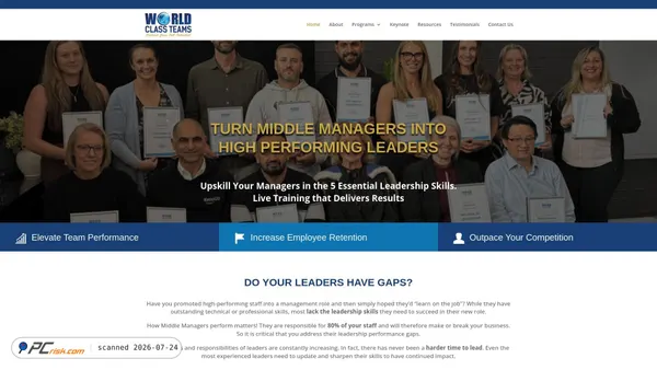 worldclassteams.com.au screenshot