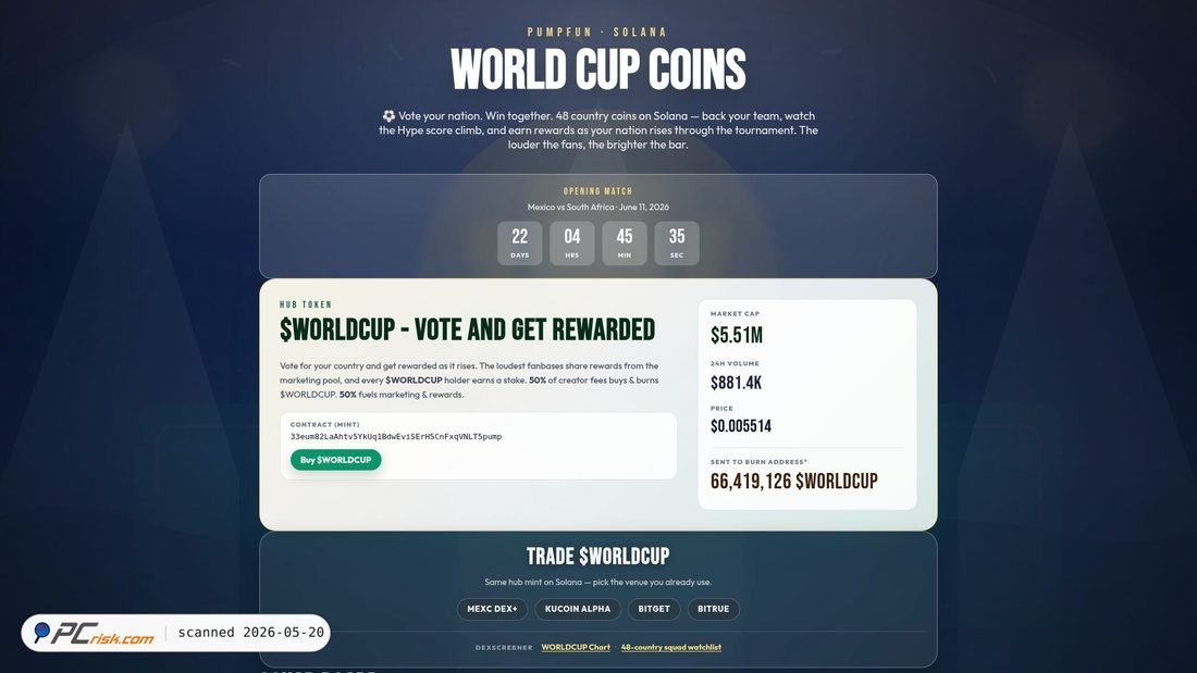 Screenshot of worldcupvote.live