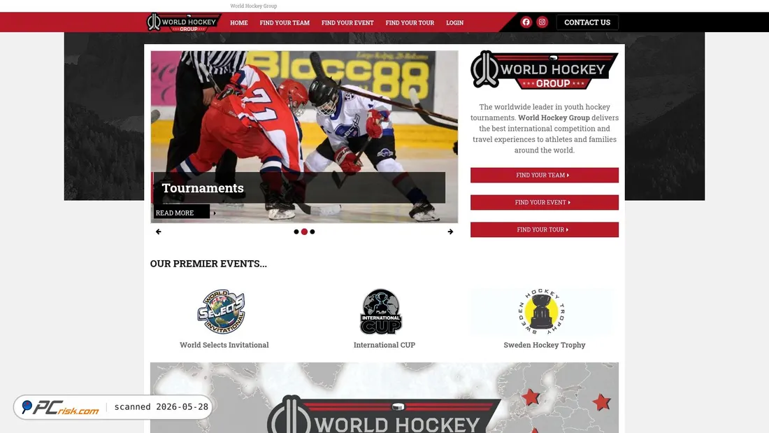 Screenshot of worldhockeygroup.com