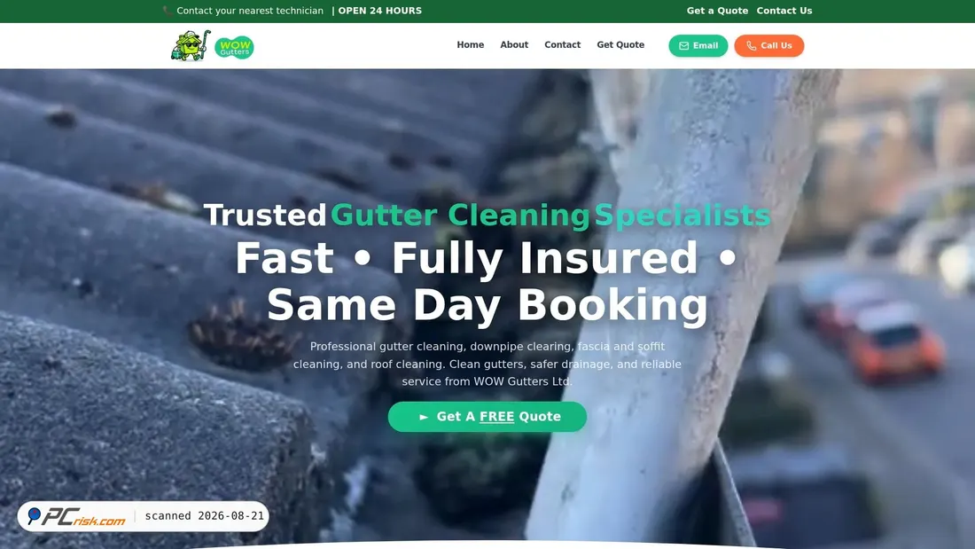 Screenshot of wowgutters.co.uk