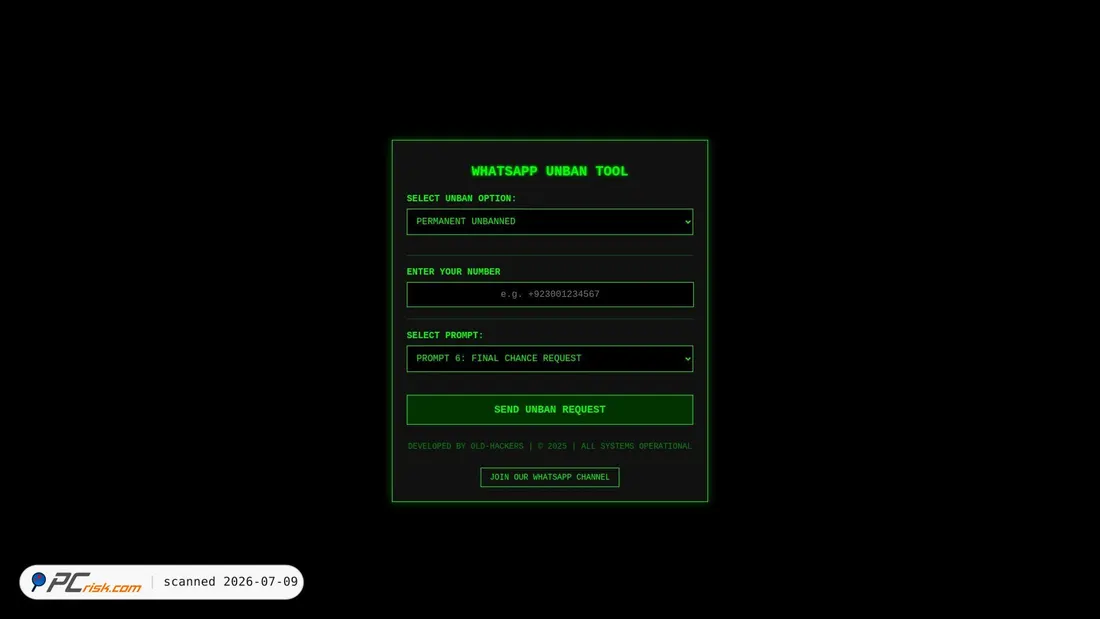 Screenshot von wp-unban-tool.vercel.app