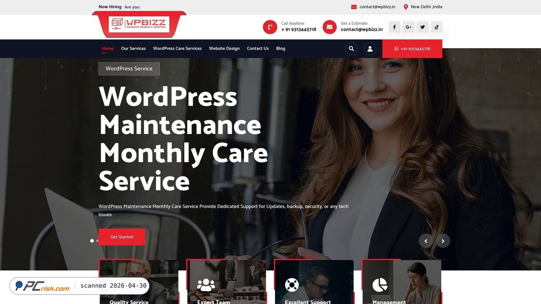 Screenshot of wpbizz.in