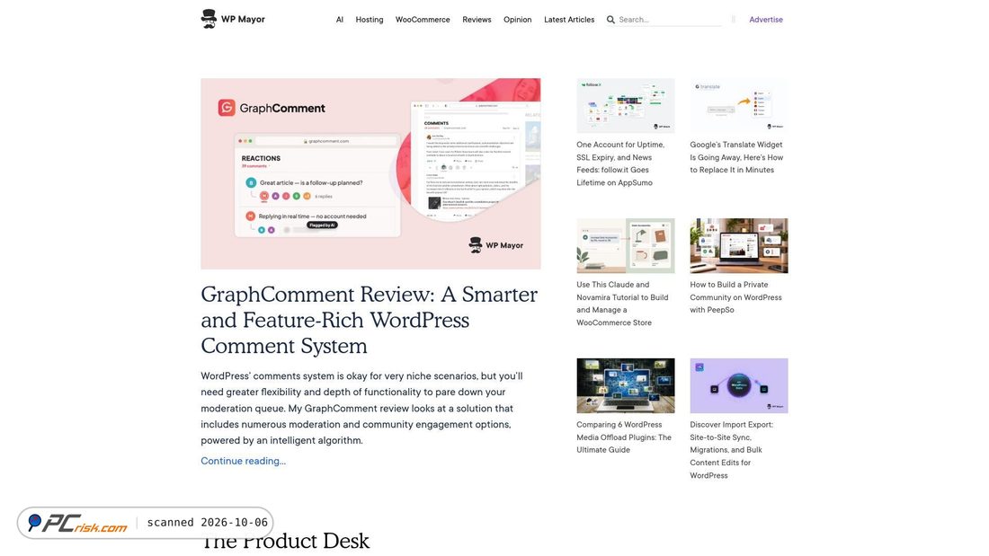 Screenshot of wpmayor.com