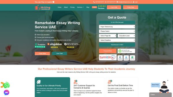 writingservice.ae screenshot