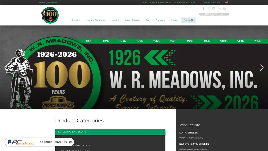 Captura de ecrã de wrmeadows.com