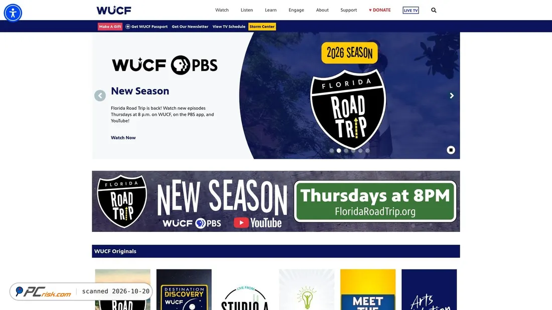 Screenshot of wucf.org