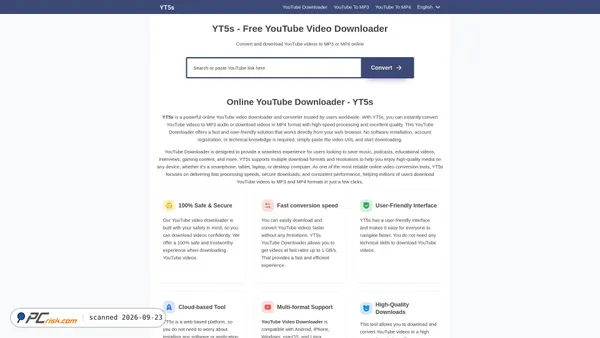 www-yt5s.com screenshot