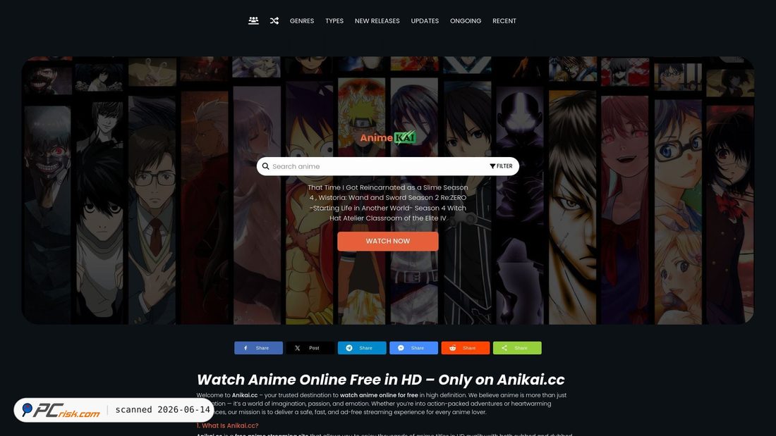 Screenshot of www1.anikai.cc