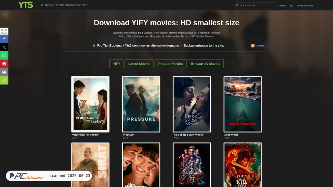 Screenshot of www12.yts-official.to