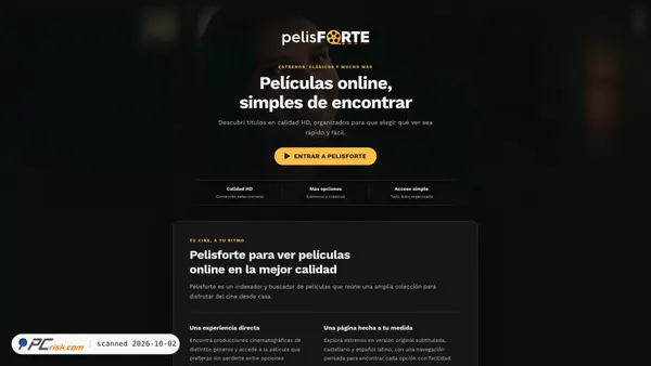 www2.pelisforte.se screenshot