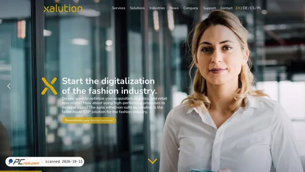 Screenshot van xalution.com