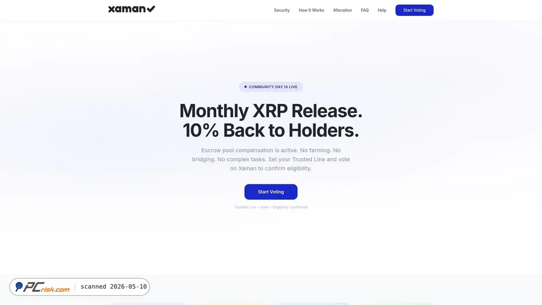 Capture d’écran de xaman-wallet.com