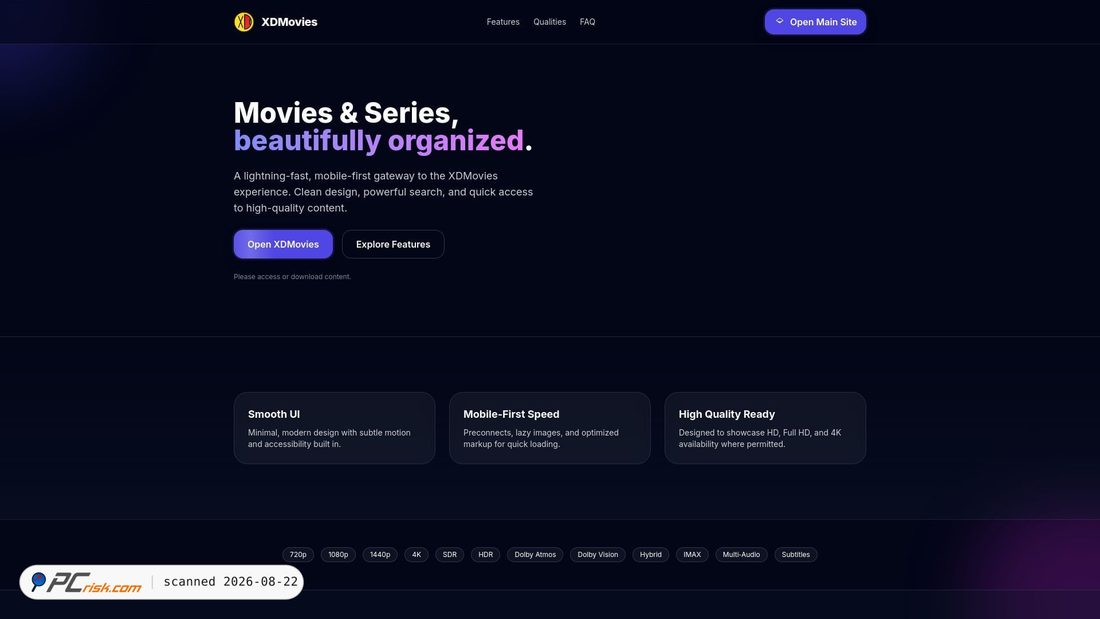 Screenshot di xdmovies.com