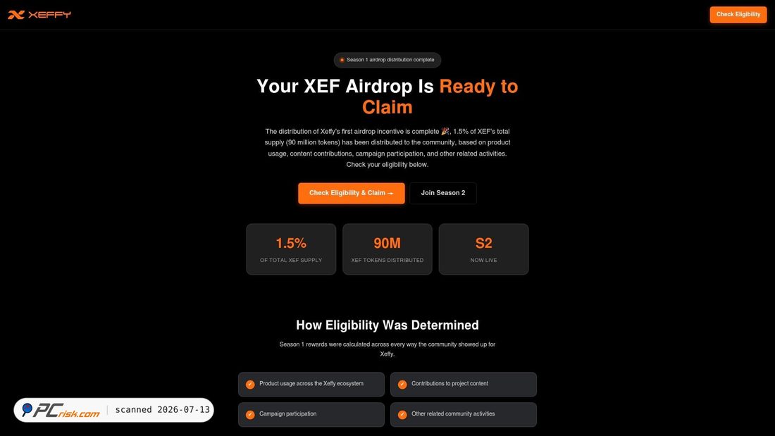 Screenshot of xeffy-checker.click