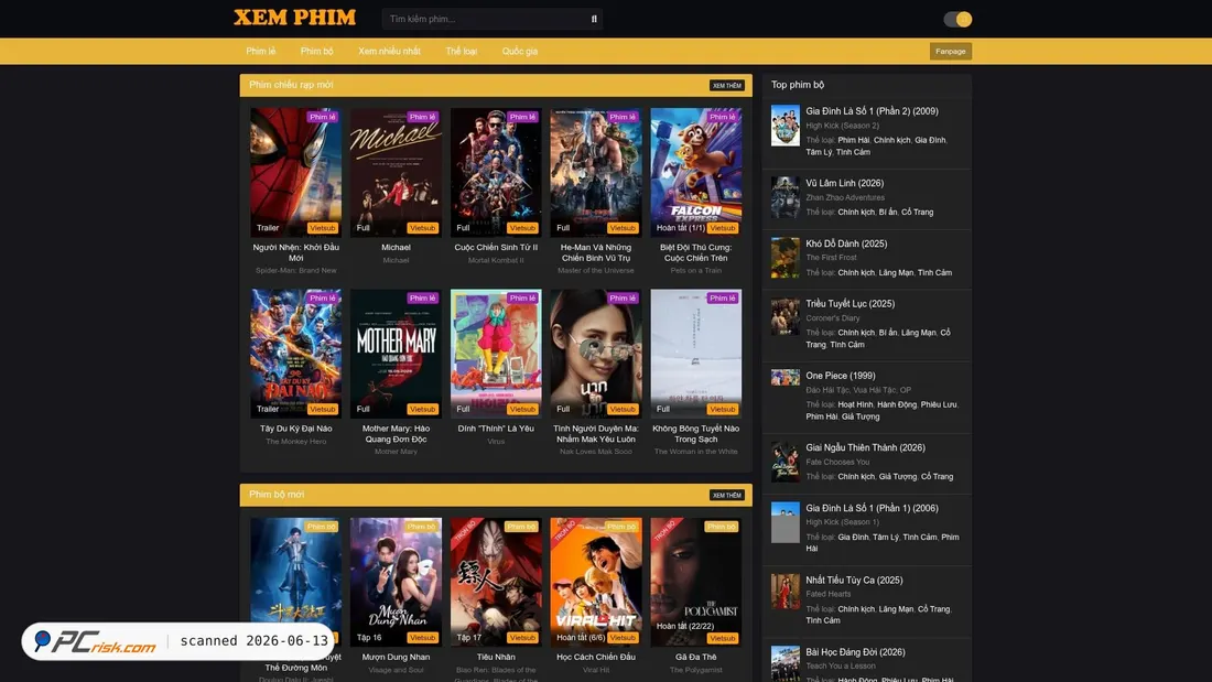 Screenshot of xemphim1.top