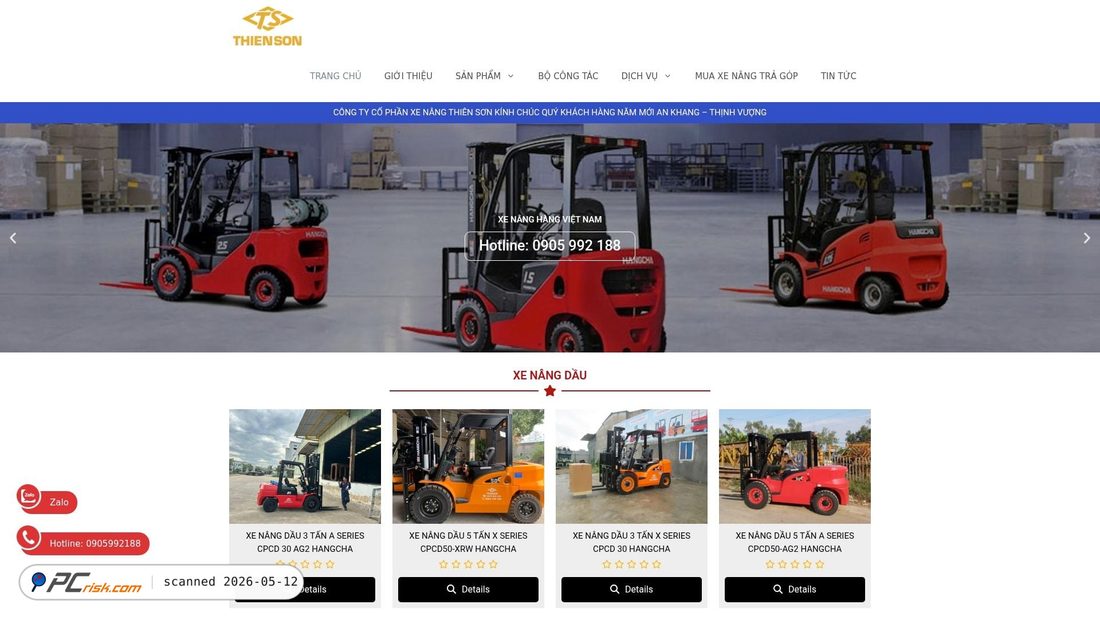 Zrzut ekranu xenang-hangcha.com