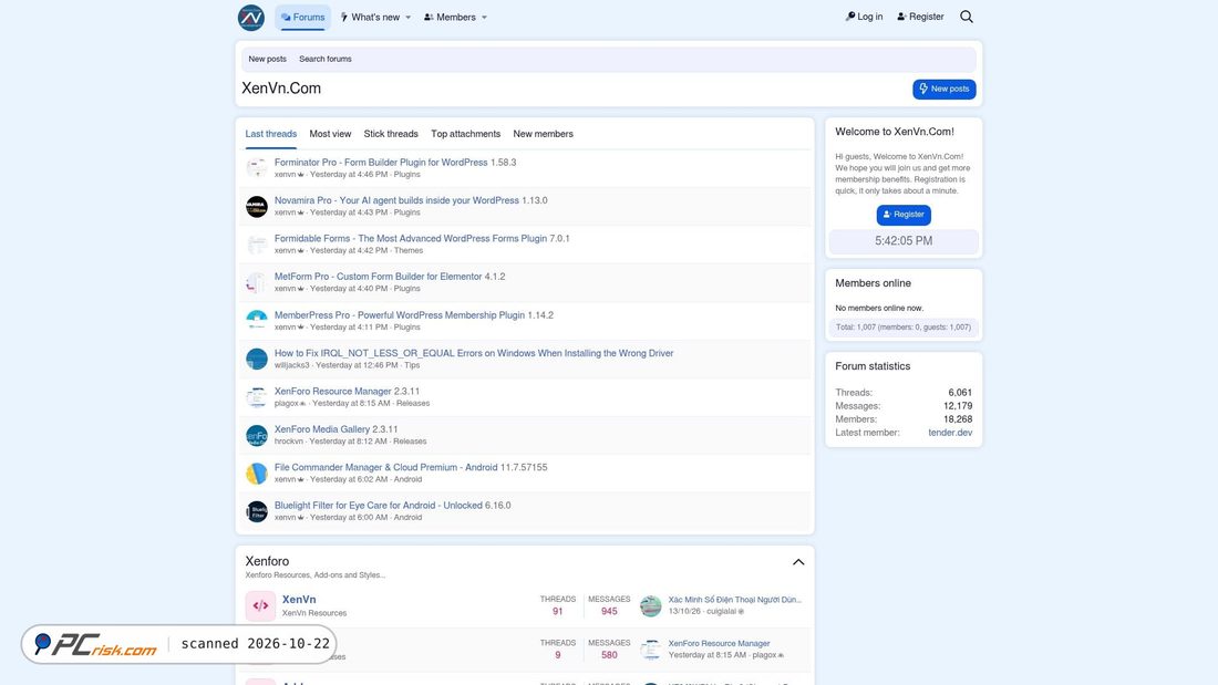 Screenshot von xenvn.com