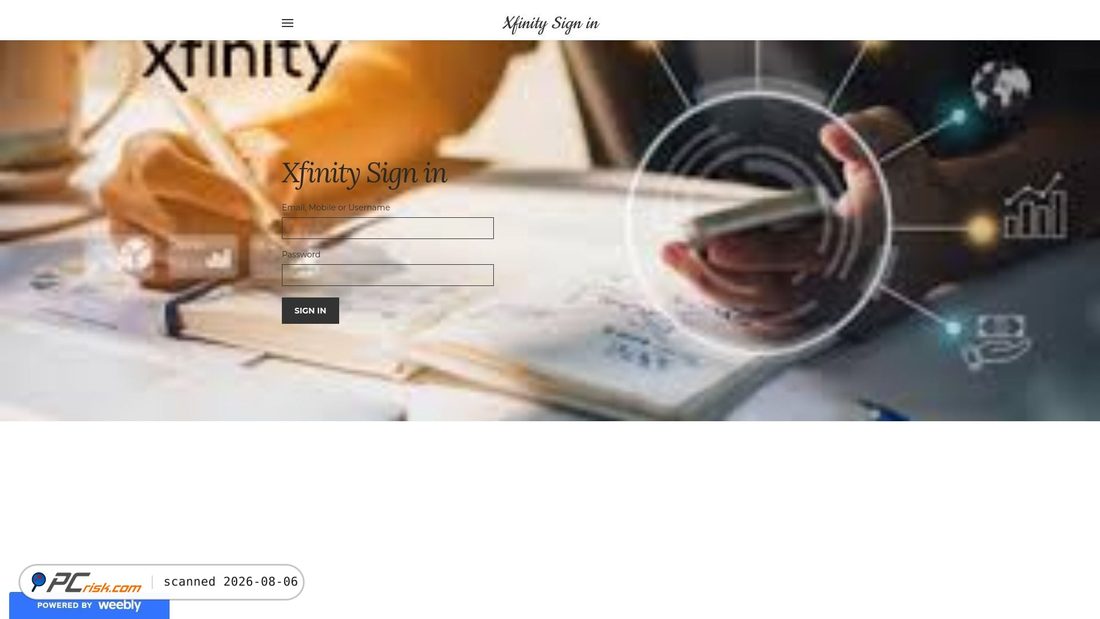 Zrzut ekranu xfinityloginconnect.weebly.com