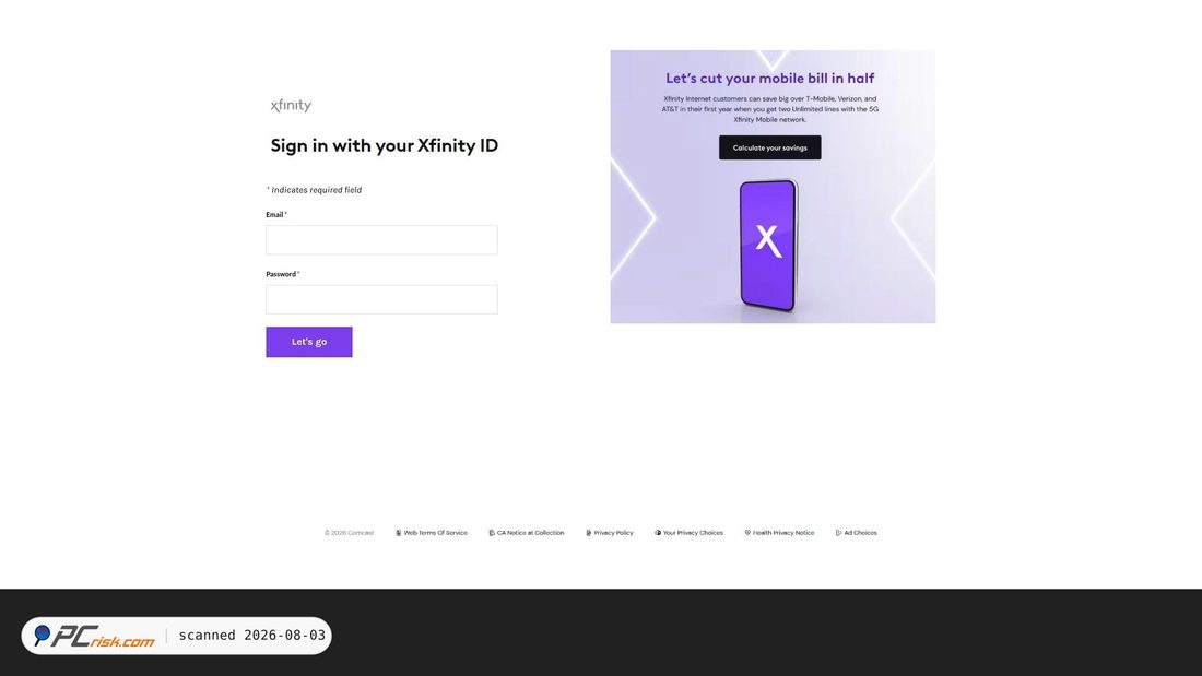 Screenshot von xfinitymail-signin-begin.weebly.com