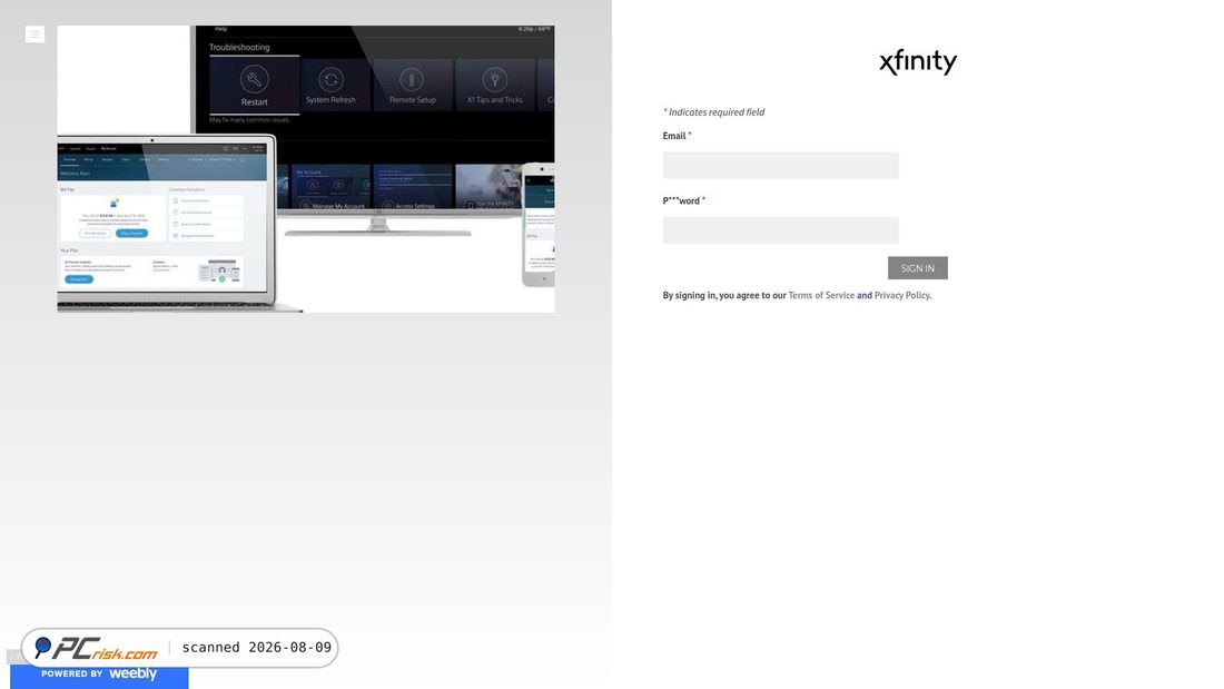 Capture d’écran de xfinitymyaccount.weebly.com