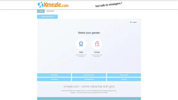 xmegle.com screenshot
