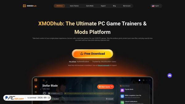 Screenshot di xmodhub.com