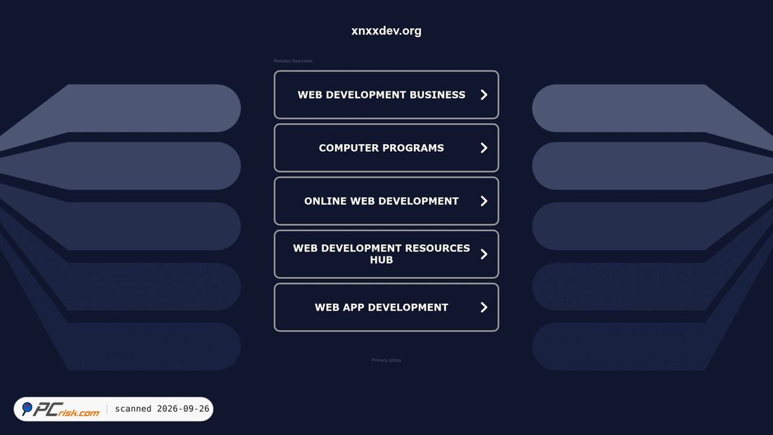 Captura de ecrã de xnxxdev.org