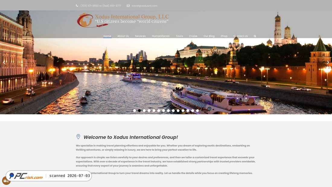 Screenshot of xodusint.com