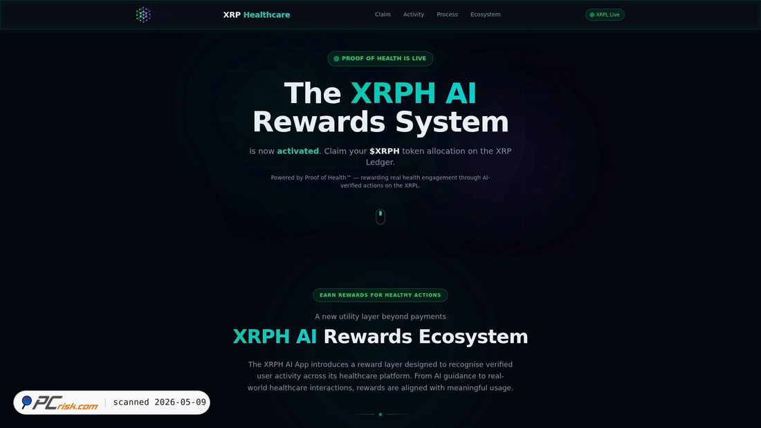 Screenshot di xrphrewards.live