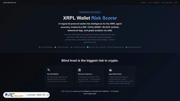 xrplriskscore.ai screenshot