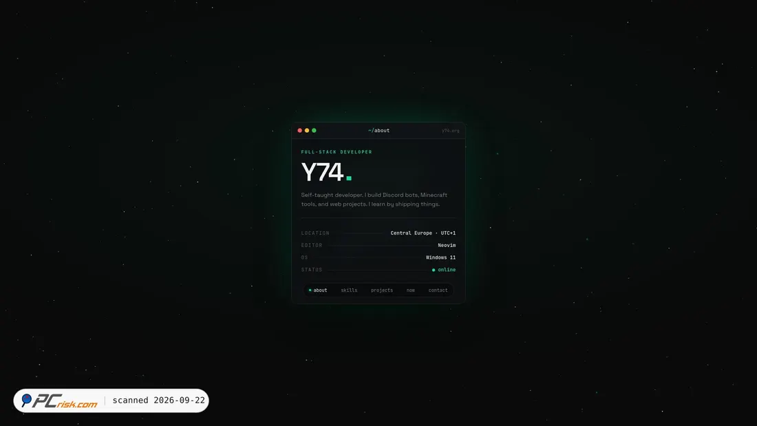 Screenshot of y74.org