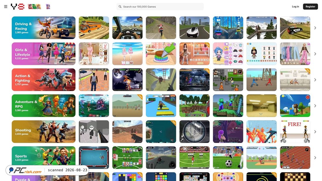 Screenshot von y8.com