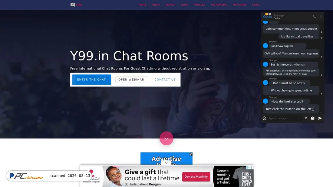 Screenshot of y99.in