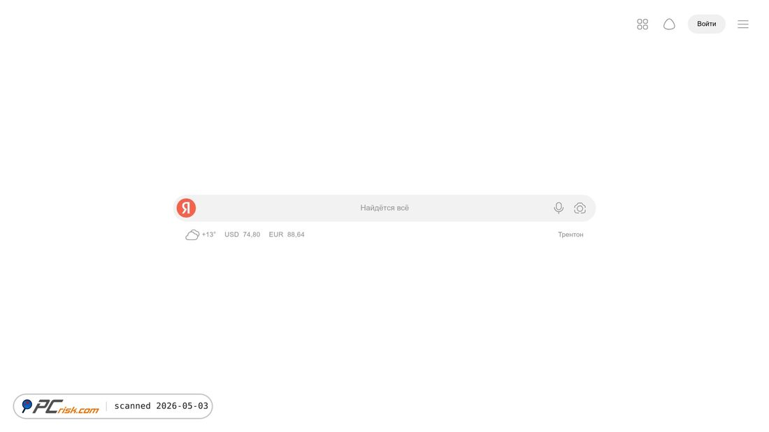 Screenshot von ya.ru