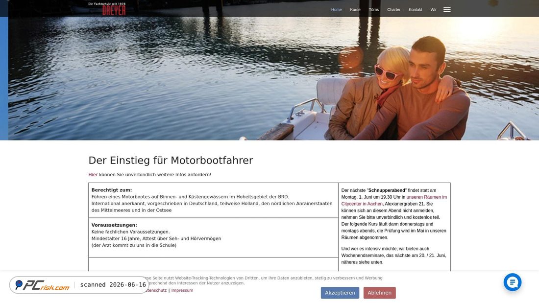Screenshot of yachtschule-dreyer.de