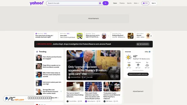 yahoo.com screenshot